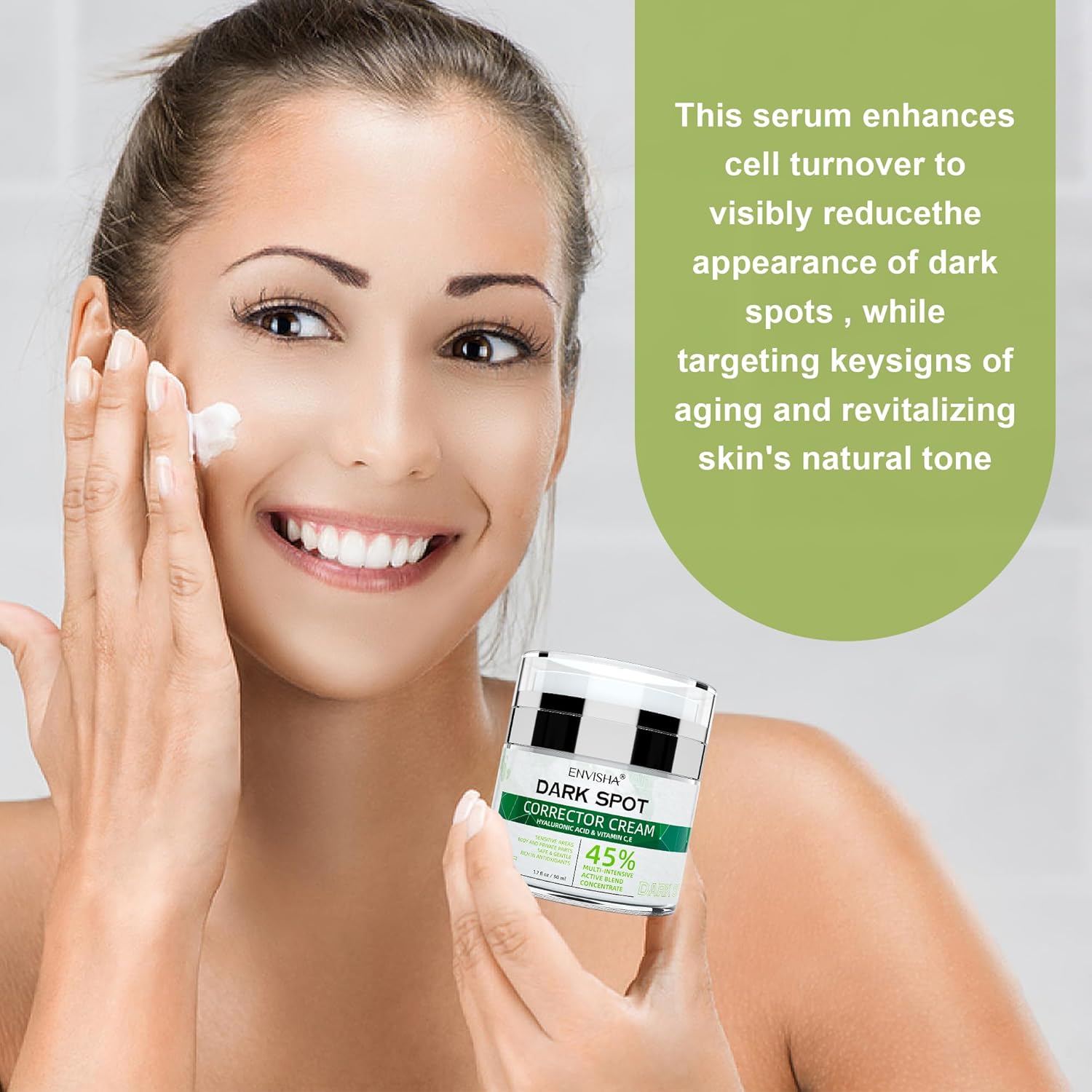 Brightening Dark Spot Remover Cream Face Body Moisturizer Sun Age Spots 2 oz - Image 2