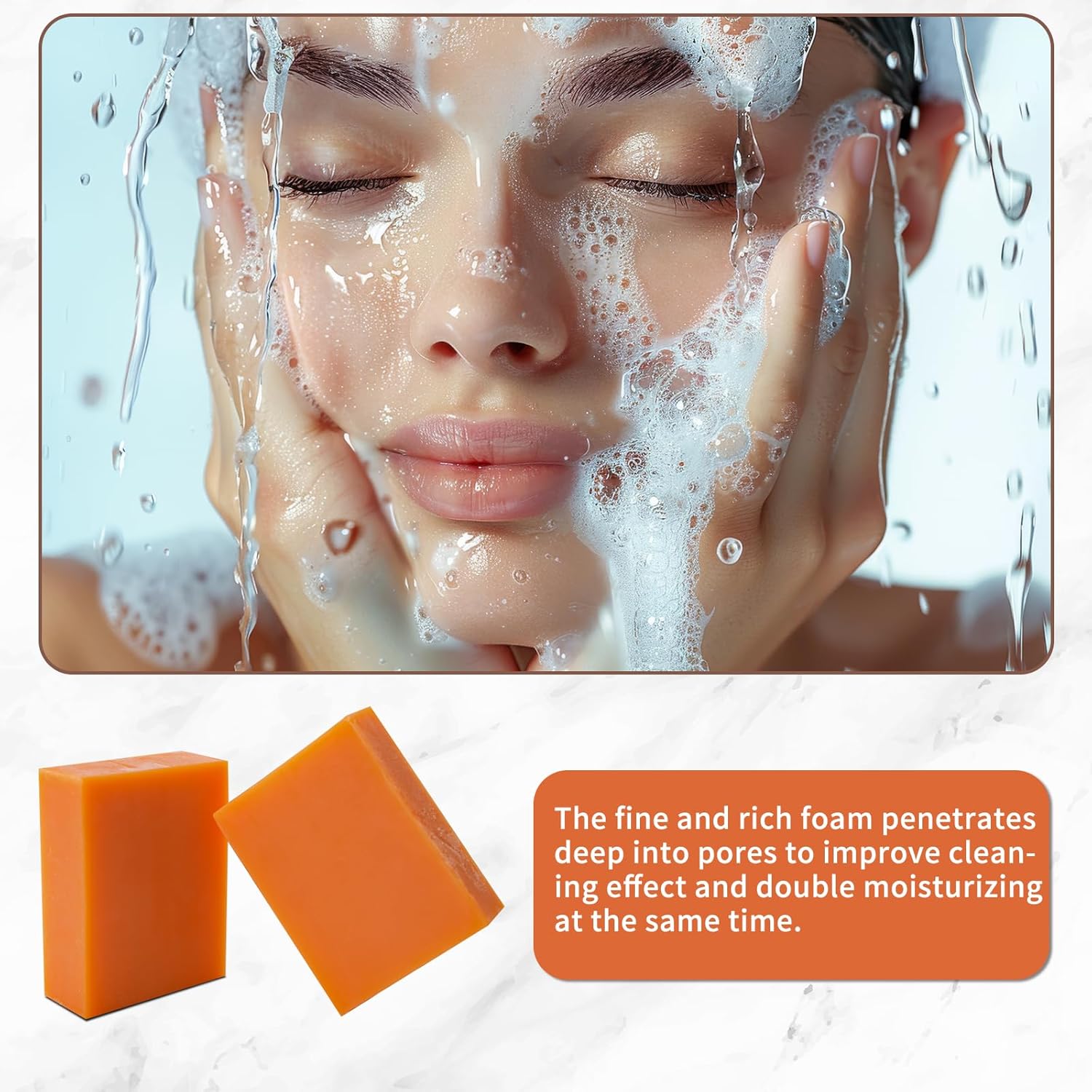 Glutathione Kojic Acid Soap, 5 oz Glutathione Soap Bars with Glutathione, Vitamin C, Collagen for Rejuvenating Skin, Reduces the Appearance of Dark Spots Fine Lines with a Foaming Net- 2 x 142g - Image 12