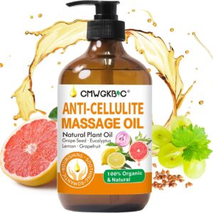 Anti Cellulite Oil Massage Oil for Massage Therapy,Body Oil for Skin Tightening & Cellulite Remover in Thighs and Butt,Cellulite Treatment Massage Oil,Assists with Firming,Toning & Moisturizes Skin