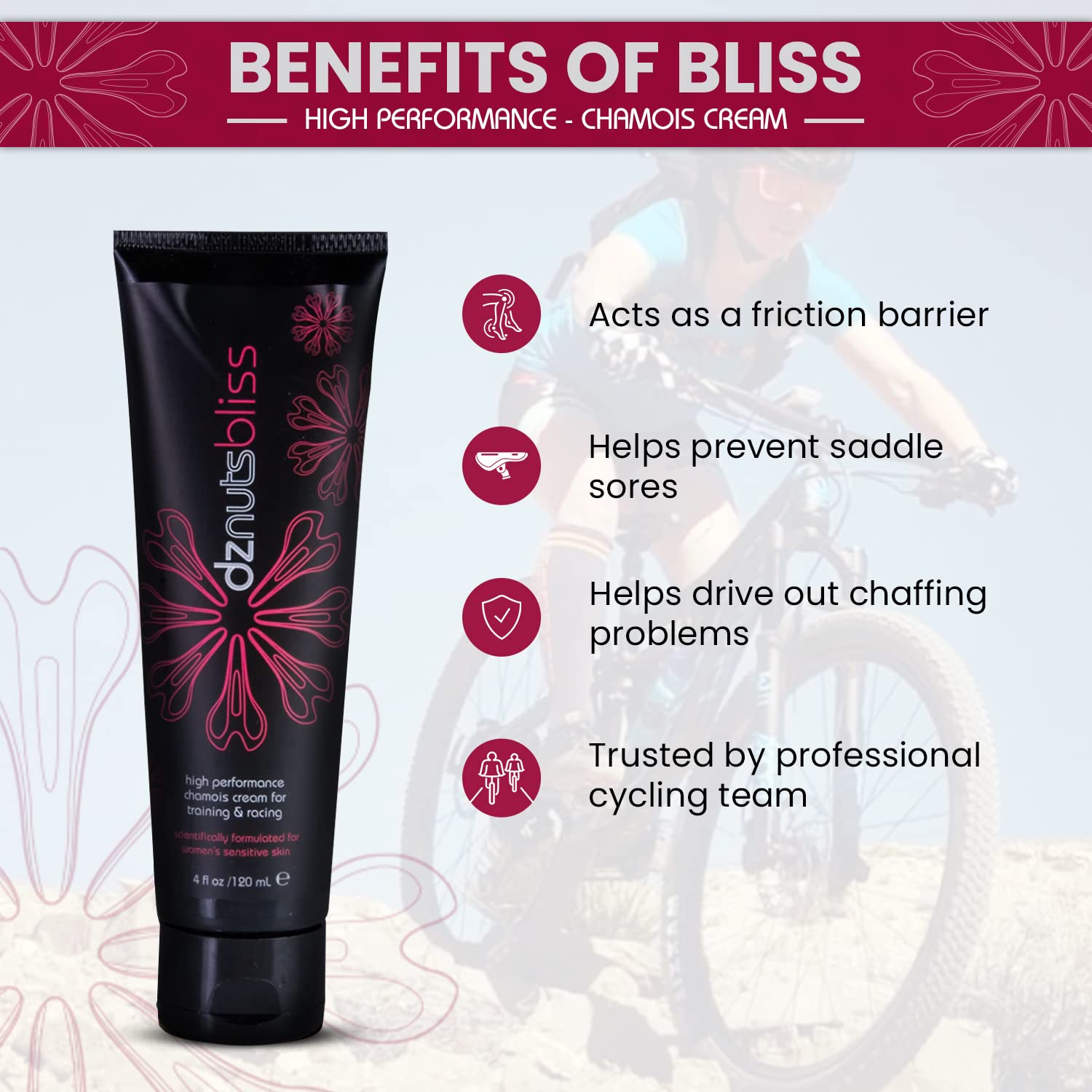 Men's Pro & Women's Bliss Chamois Cream Set 4 oz Anti-Chafing Soothing Formula - Image 8