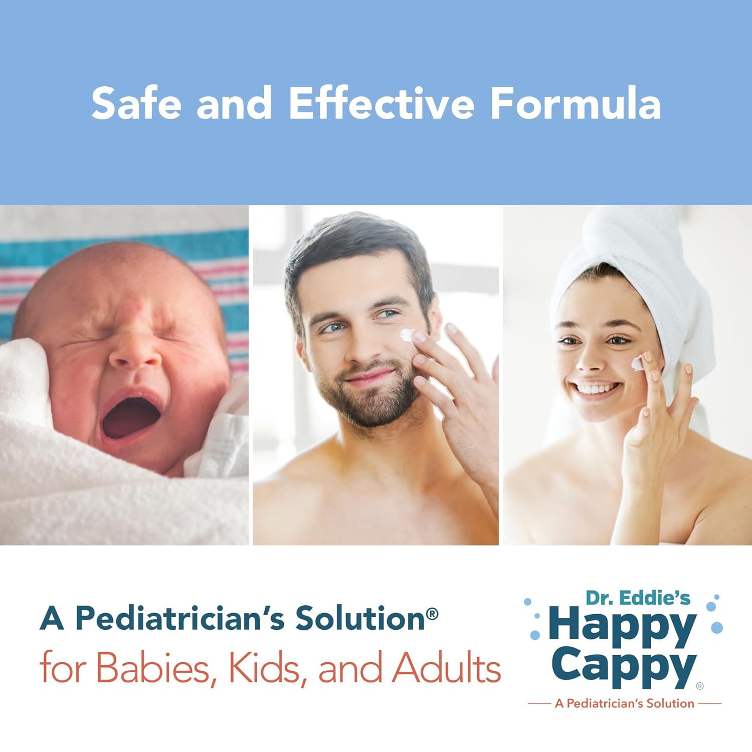 Happy Cappy Moisturizing Cream 12 oz Gentle Baby Eczema Cream for Dry Infant Skin - Image 6