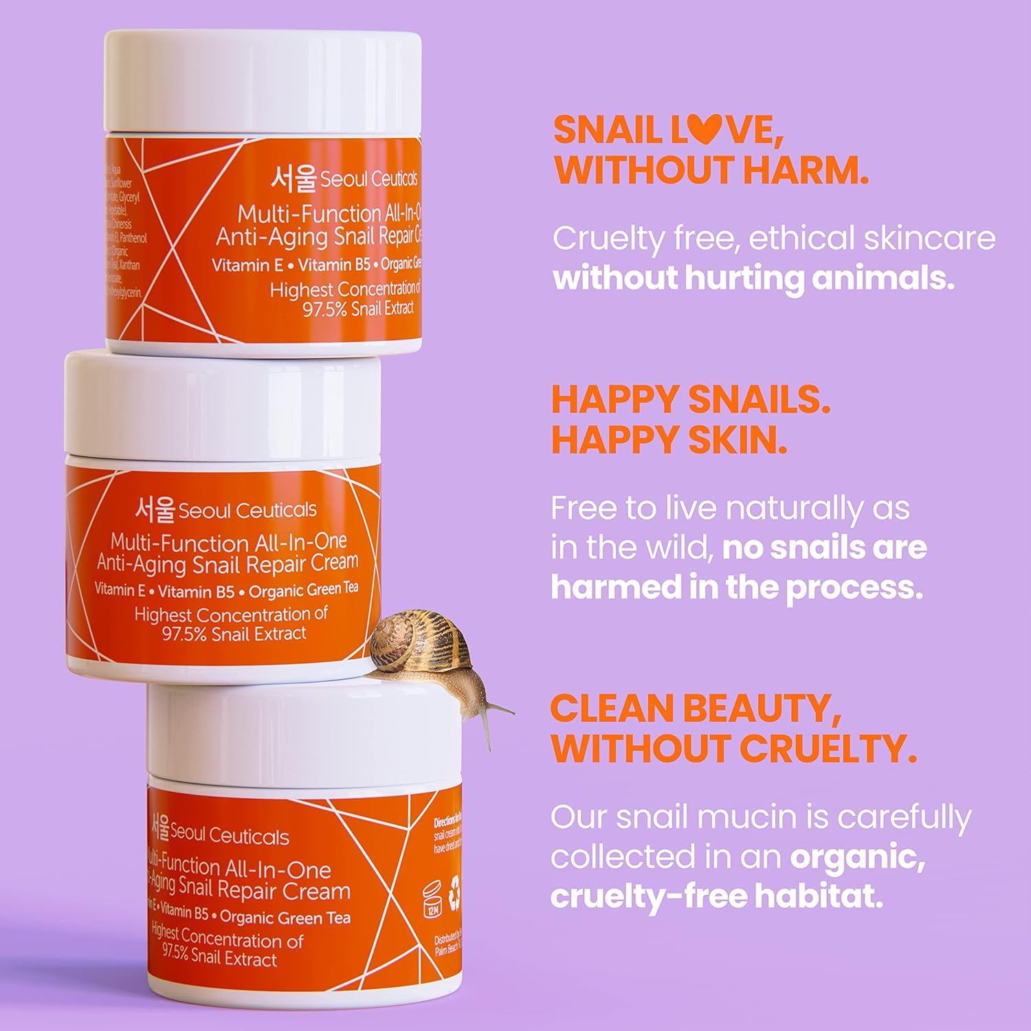 SeoulCeuticals 4oz Snail Mucin Moisturizer Cream for Day and Night Use - Image 6