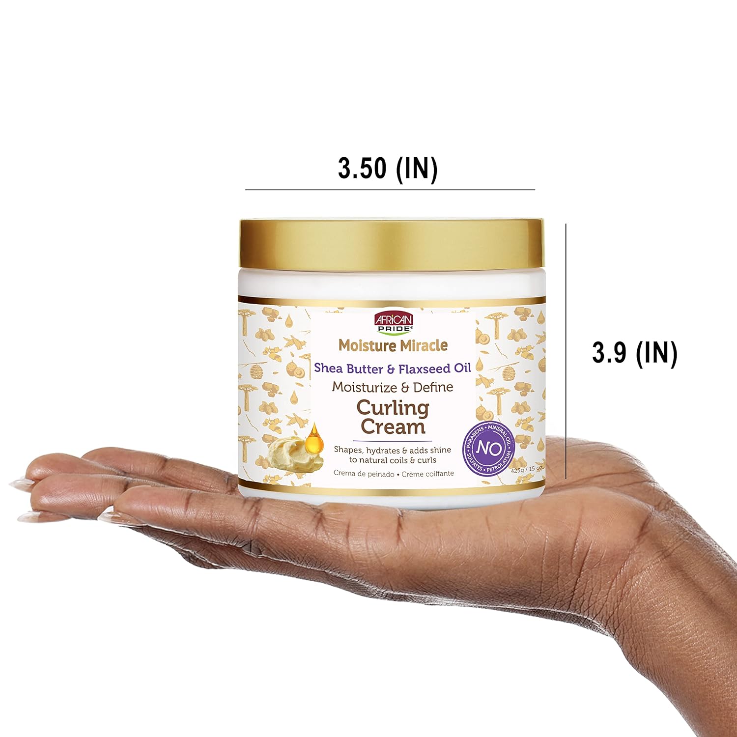 African Pride Moisture Miracle Shea Butter & Flaxseed Curling Cream 15 oz - Image 6