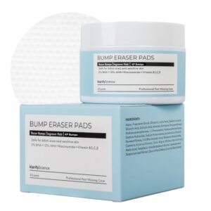 Ingrown Hair Pads with Glycolic Acid & Salicylic Acid – 55 Alcohol-Free Wipes for Bikini Area, KP Bumps & Strawberry Legs – Vegan & Cruelty-Free Exfoliating Pads