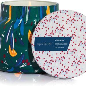Capri Blue Pattern Play Signature Holiday Candle - Luxury Holiday Scented Candle for Home- Long Lasting Soy Wax Blend - Comes in Decorative Glass Jar (Volcano, 19 oz)