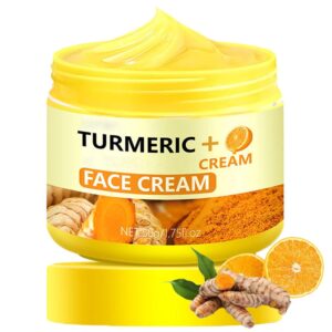 Turmeric Face Cream, Face Moisturizer Natural Turmeric Skin Facial Moisturizer Evens Tone Hydrating Anti-aging for Normal, Dry, Oily & Combination Skin 1.75 FL OZ