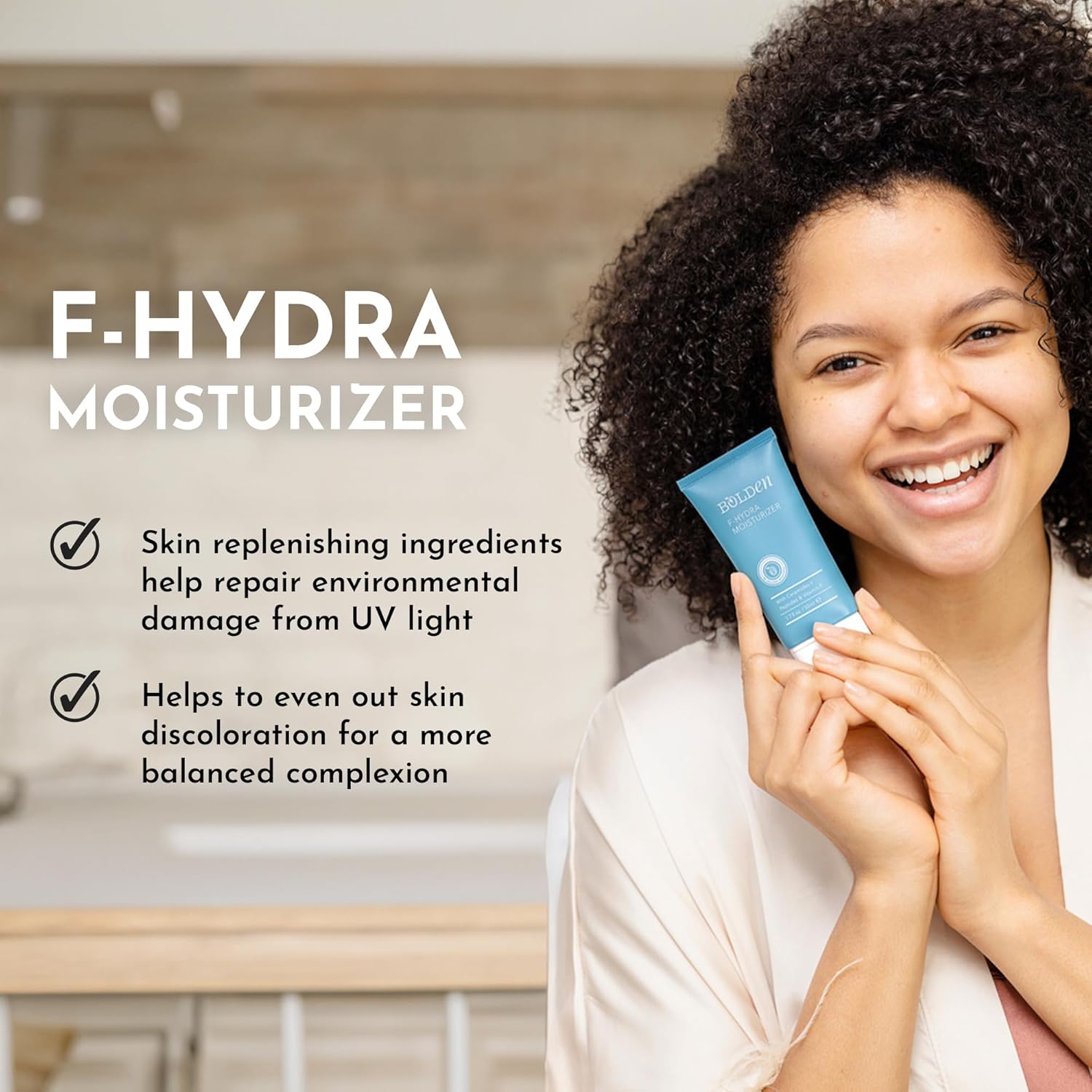 BOLDEN F-Hydra Daily Face Moisturizer 1.7 Fl Oz for Dry Skin with Ceramides, Peptides, Vitamin F - Image 3