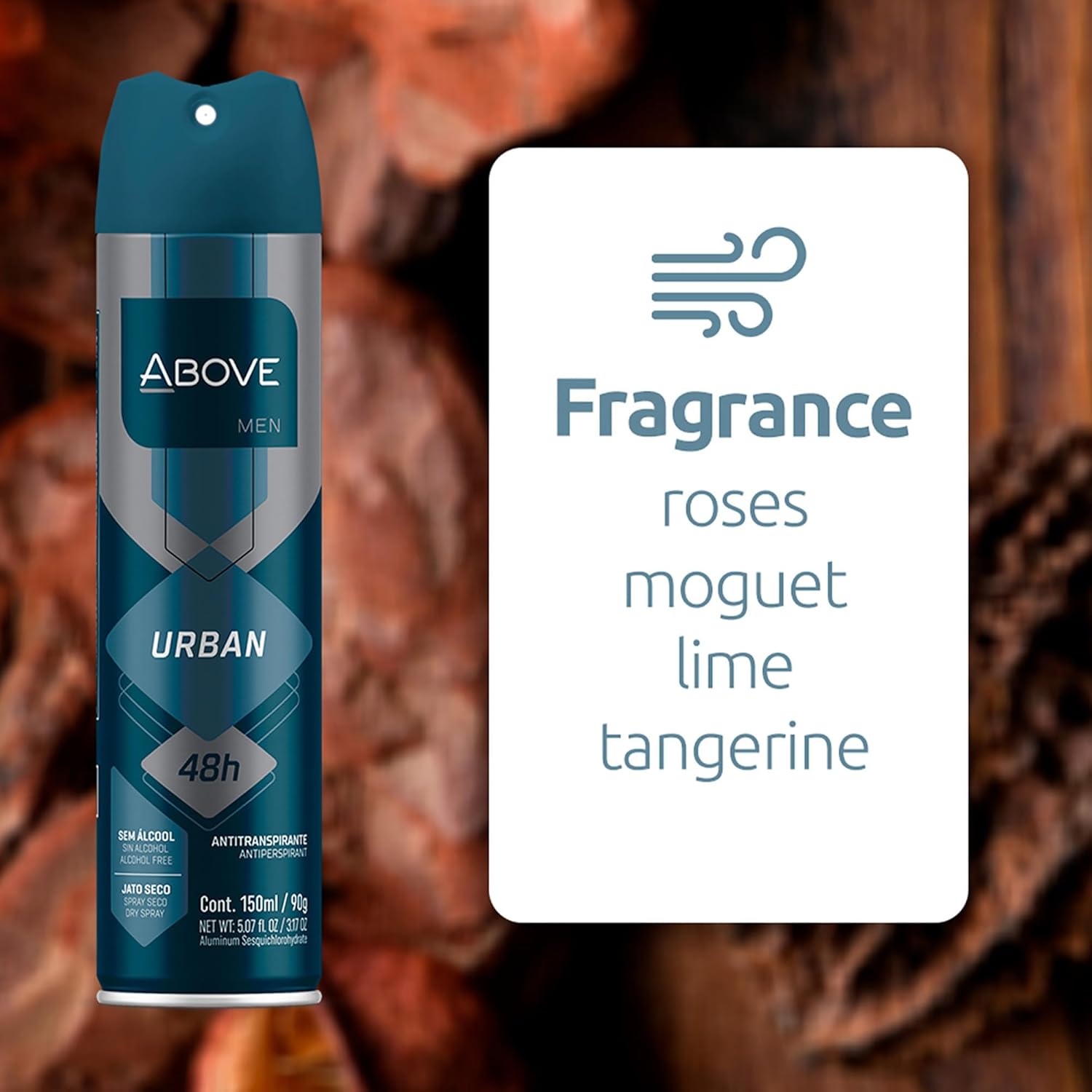 ABOVE 48 Hours Antiperspirant Deodorant, Urban, 3.17 oz - Dry Spray Deodorant for Men - Citrus Scent - Antiperspirant Spray - No Stain - Cruelty-Free - Image 5