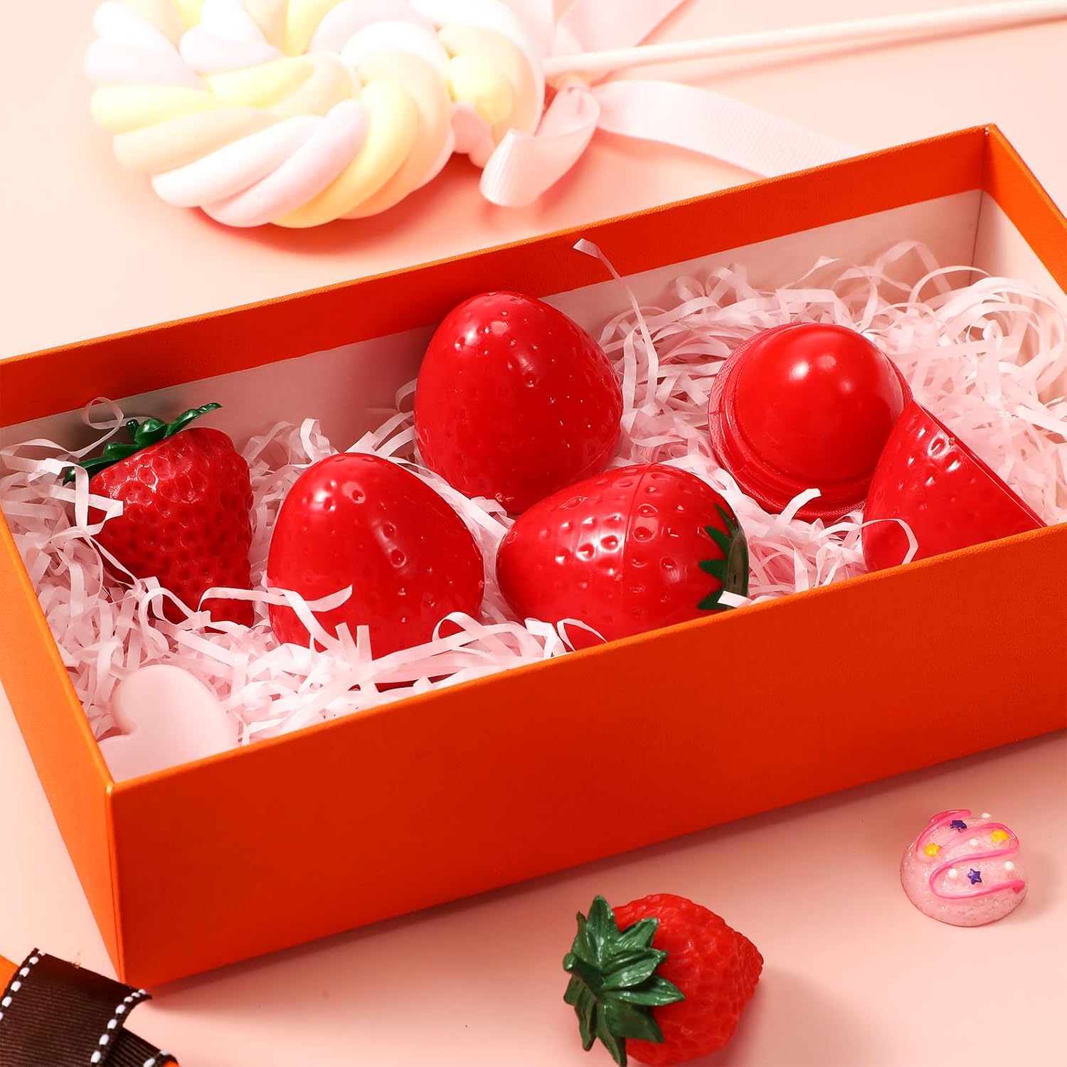12 Pcs Strawberry Lip Balm Set for Hydrating Plumping Wrinkle Repair - Image 7