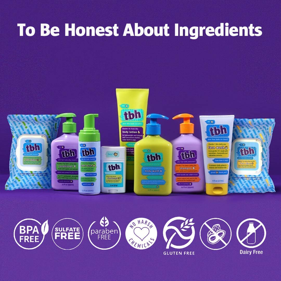 TBH Kids Gentle Gel Face Wash for Kids, Preteens, and Teens with Sensitive Dry Oily Skin - Gentle Facial Cleanser and Hydrating Facewash for Girls and Boys - Sulfate Free, Paraben Free - 6 Oz - Image 4