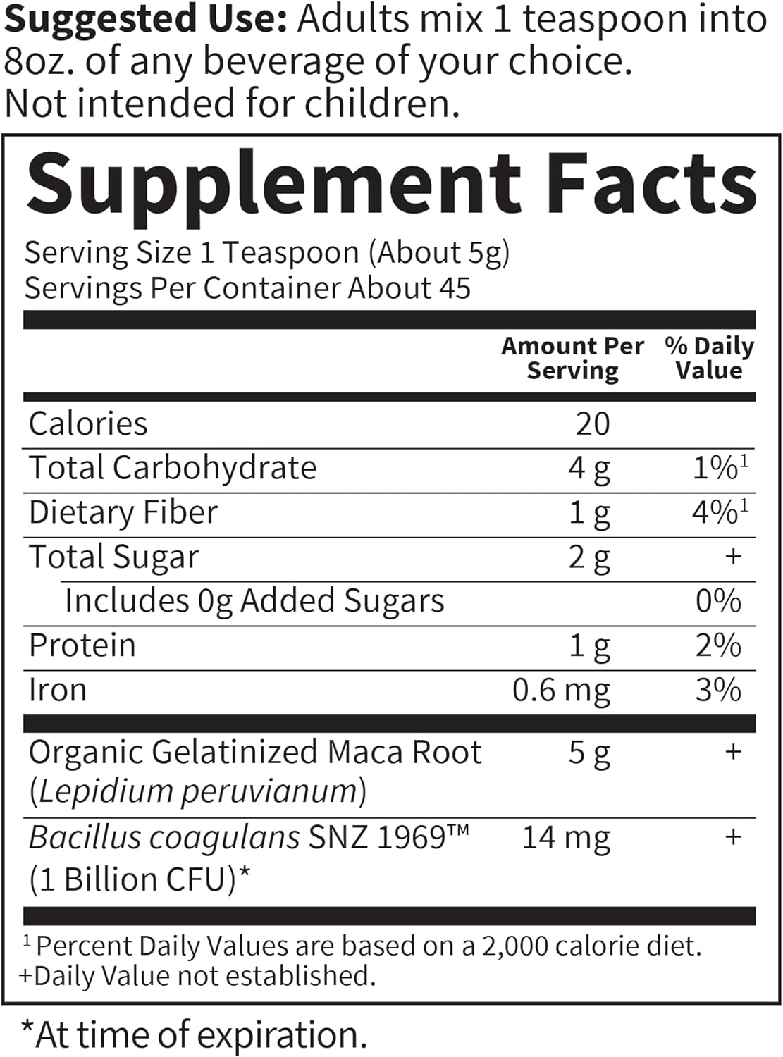 Garden of Life Organics Fair Trade Gelatinized Peruvian Maca Root Energy Boost 7.93 oz (225g) Powder with Probiotics, Certified Organic, Non-GMO, Vegan & Gluten Free Herbal Supplements - Image 5
