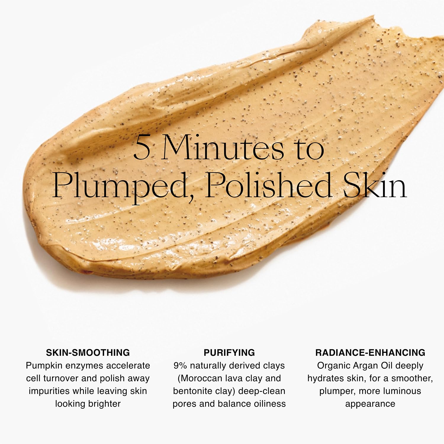 Josie Maran Pumpkin Enzyme Plumping Exfoliating Face Mask - Smooth & Plump Skin in 5 Minutes with Argan Oil, Pumpkin Extract & Bentonite Clay for Oily Skin Control (2 oz / 56 g) - Image 2