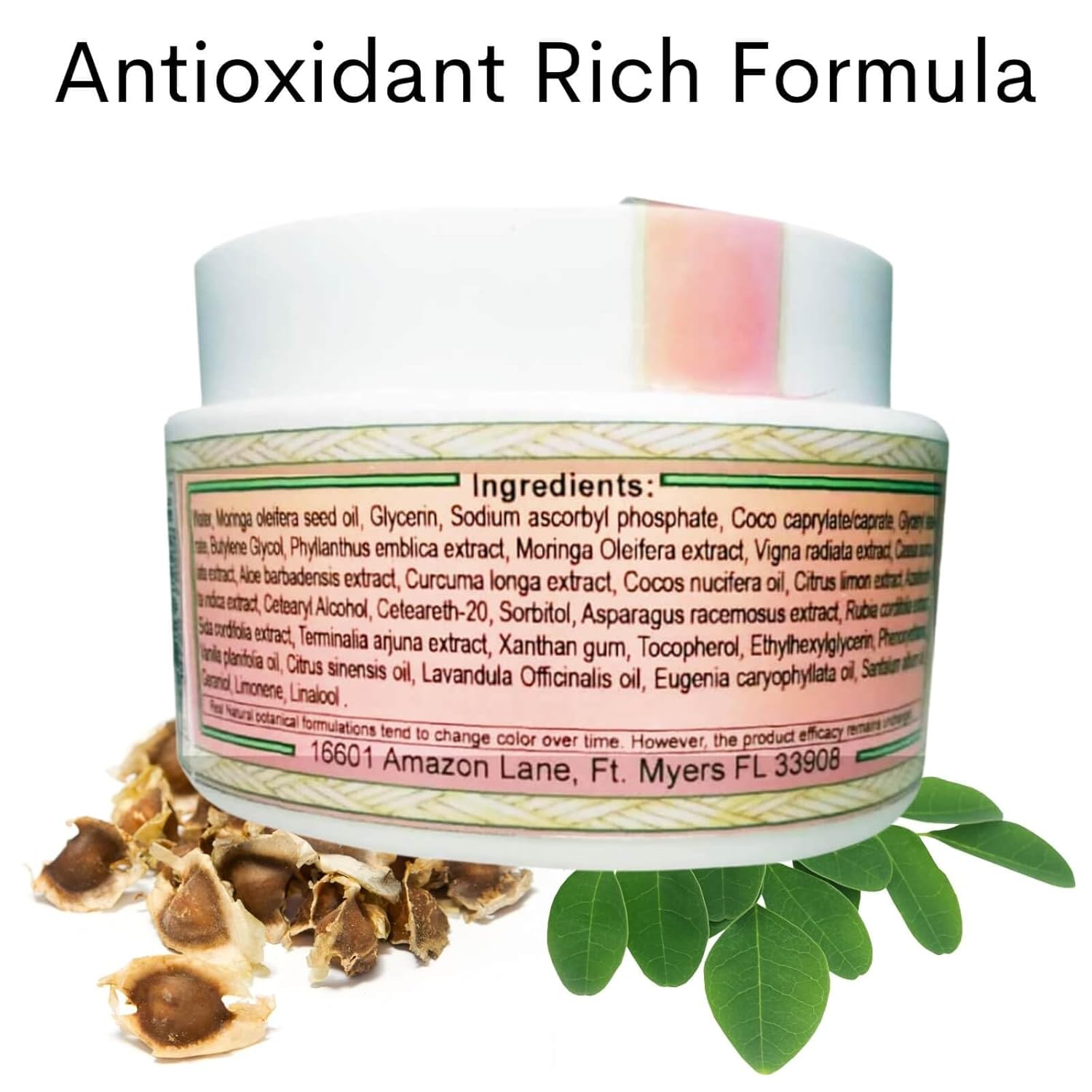 Moringa Anti Aging Cream 13 Natural Herbs with Antioxidants 3.4 oz - Image 2