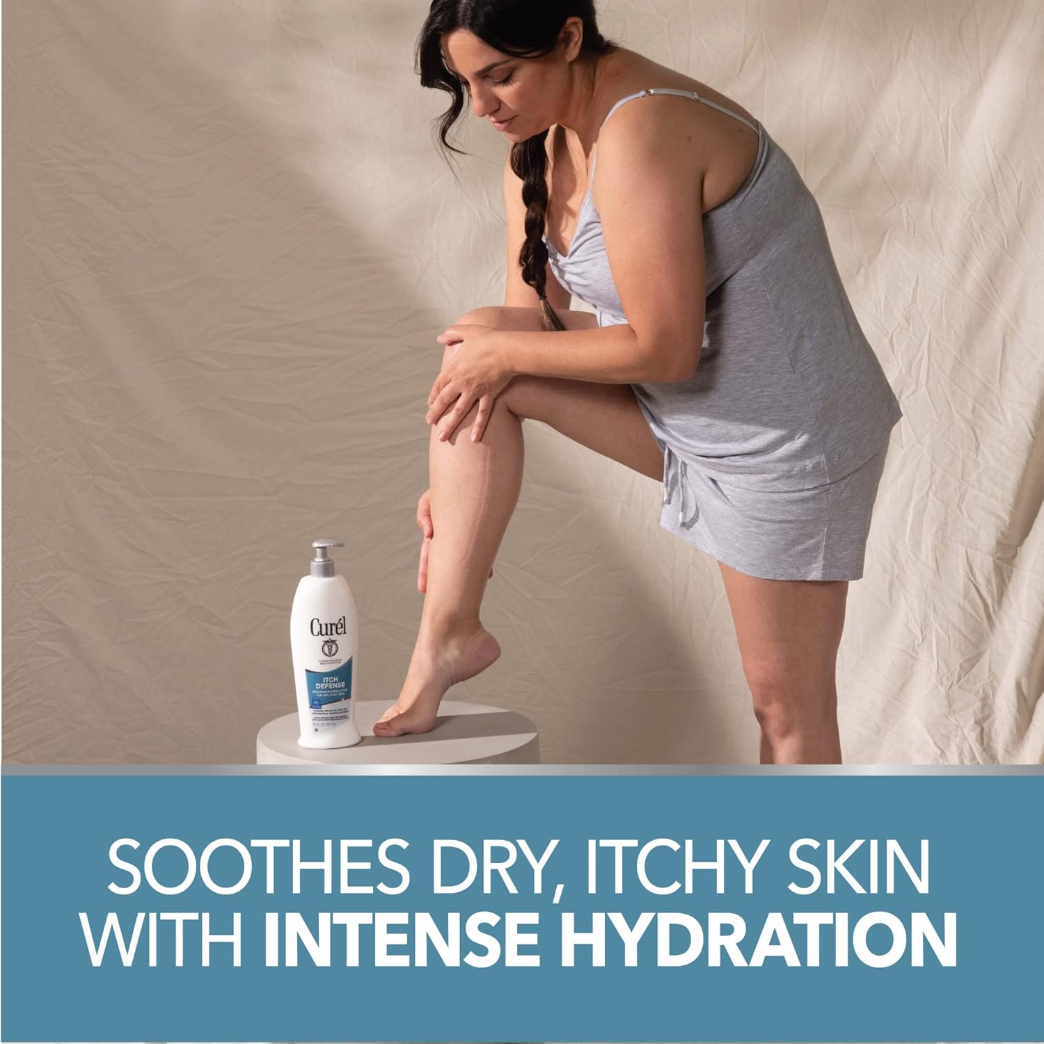 Curel Itch Defense Calming Body Lotion & Fragrance Free Comforting Body Lotion, Unscented Dry Skin Moisturizer for Sensitive Skin, with Advanced Ceramide Complex, Repairs Moisture Barrier, 20 oz - Image 4