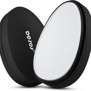 BEZOX Nano Glass Foot Pumice Stone Callus Remover with Cover – Gentle Glass Foot File Scraper, Effective Feet Scrubber for Dead Skin, and Portable Pedi Egg Foot Care Tool - Black