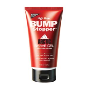 Bump Stopper Arctic Shaving Gel | Face Shave Gel with Menthol, Tea Tree & Aloe Vera | Relieves Razor Burn and Razor Bumps | for Sensitive Skin | 5.3 OZ