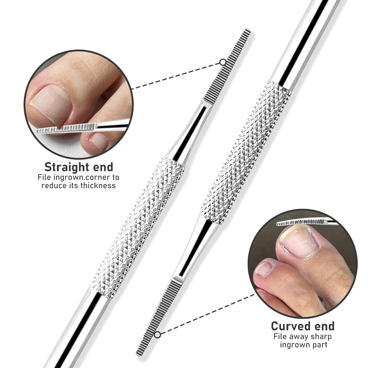 Ingrown Toenail Tool Kit, Ingrown Toenail Removal Kit: Ingrown Toenail Clippers, Ingrown Toenail File and Lifters, Under Nail Cleaner - Professional Pedicure Tools Set for Effective Treatment - Image 5