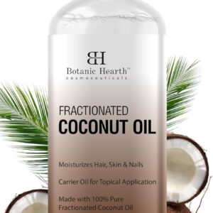 Botanic Hearth Fractionated Coconut Oil For skin 16 fl oz | Liquid Carrier Oil for Diluting Essential Oils - Skin, Lip, Body & Hair Oil Moisturize