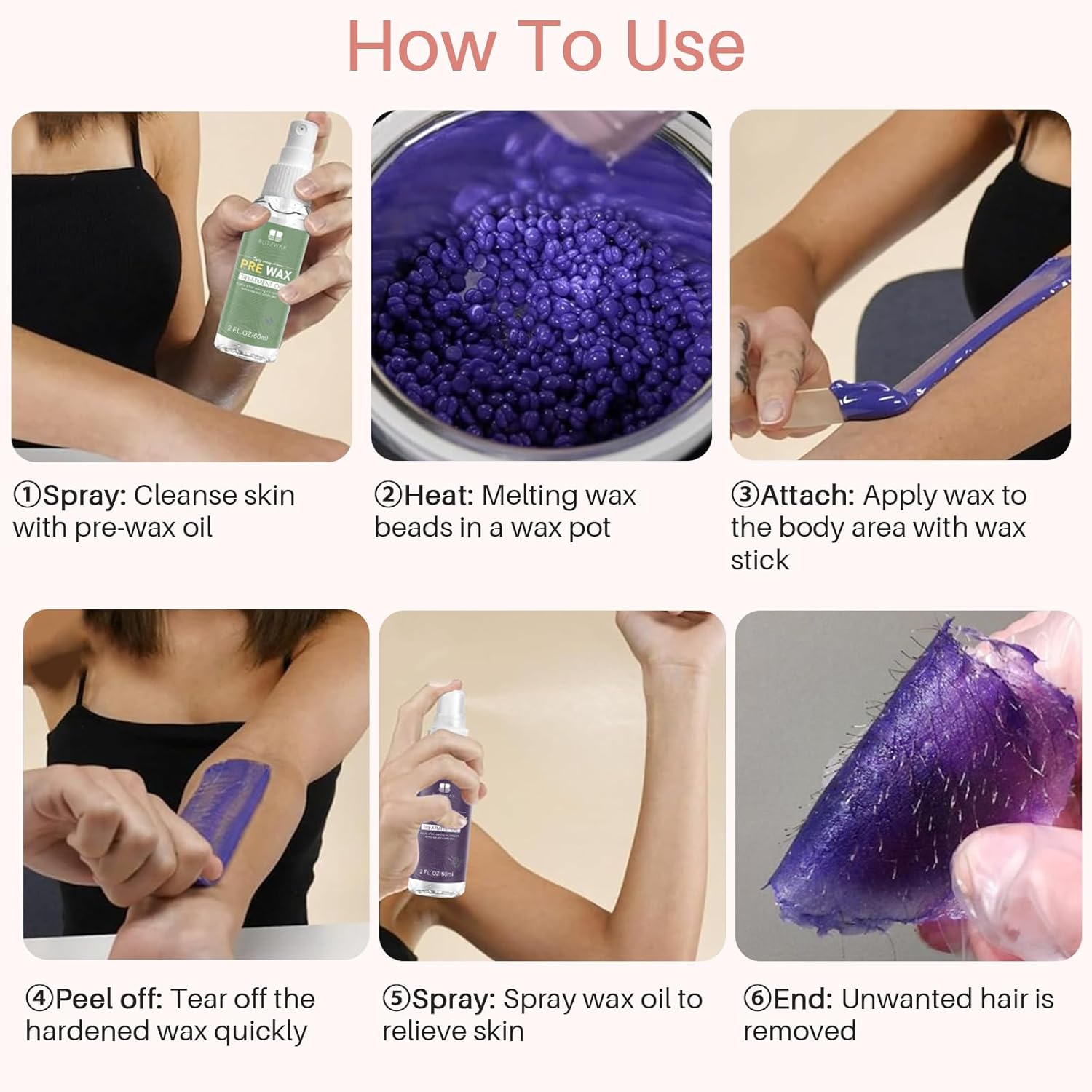 BLITZWAX Hard Wax Warmer Kit for Brazilian and Bikini Waxing, Includes 6 Wax Beads - Image 9