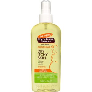 Palmer's Cocoa Butter Formula Soothing Oil with Vitamin E, Dry, Itchy Skin Relief, Pregnancy-Safe Anti-Itch Body Oil, 5.1 Ounces