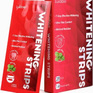 Teeth Whitening Strips for Tooth White: Professional Dentist Formulated Teeth Whitener Enamel-Safe Non-Slip 28 Strips 14 Treatments