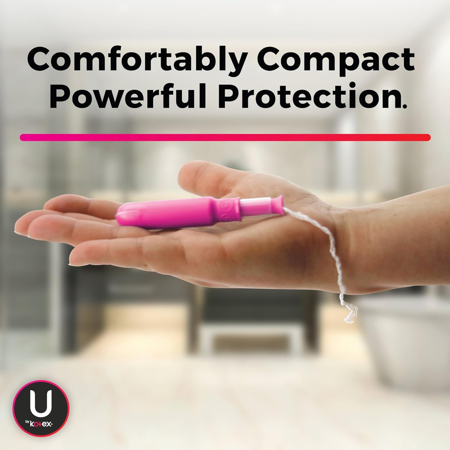 U by Kotex Click Compact Tampons Regular Absorbency Unscented 90 Count Total Pack - Image 2