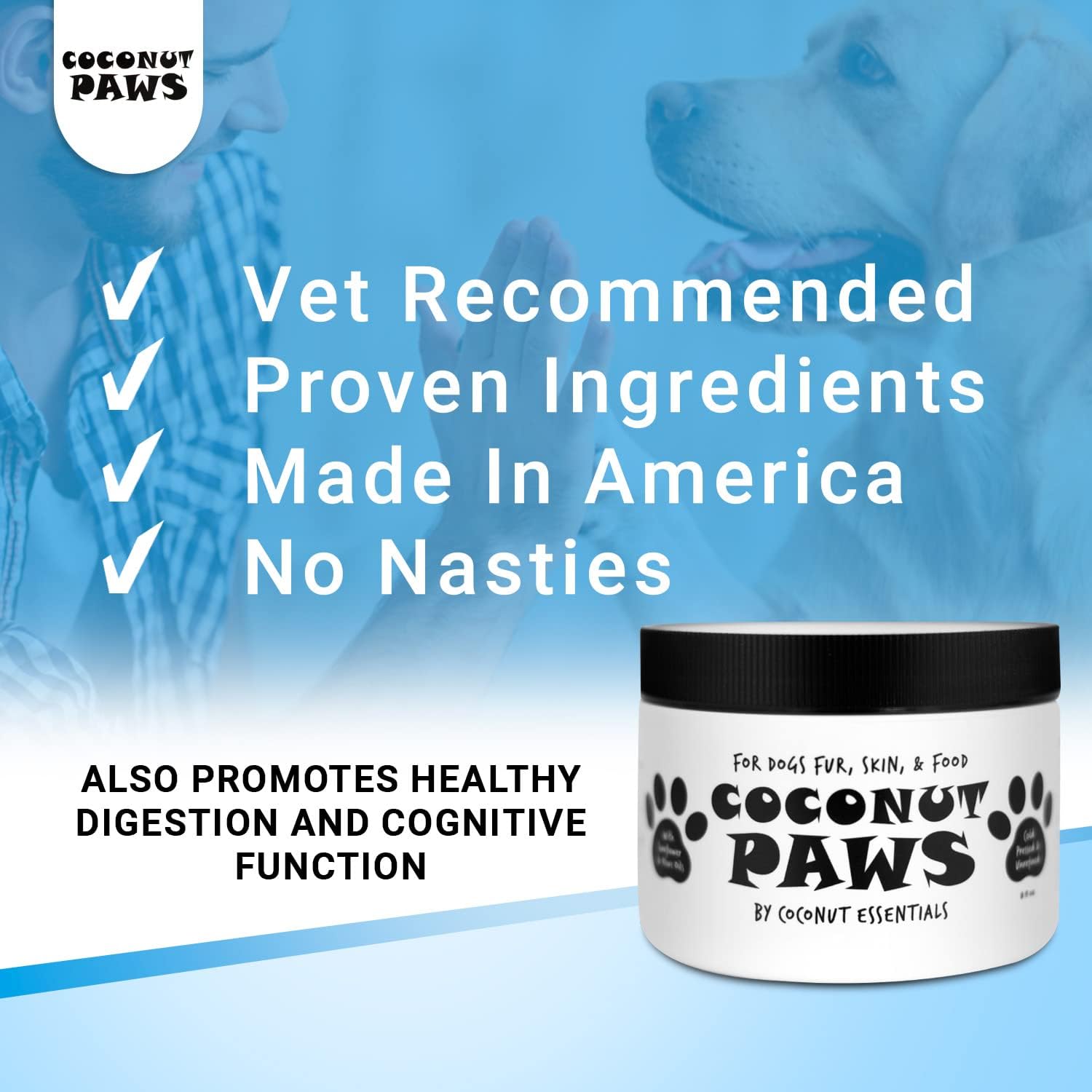 Coconut Paws 8oz Dog Skin and Coat Itch Relief Hot Spot Treatment with Olive and Sunflower Oils - Image 5