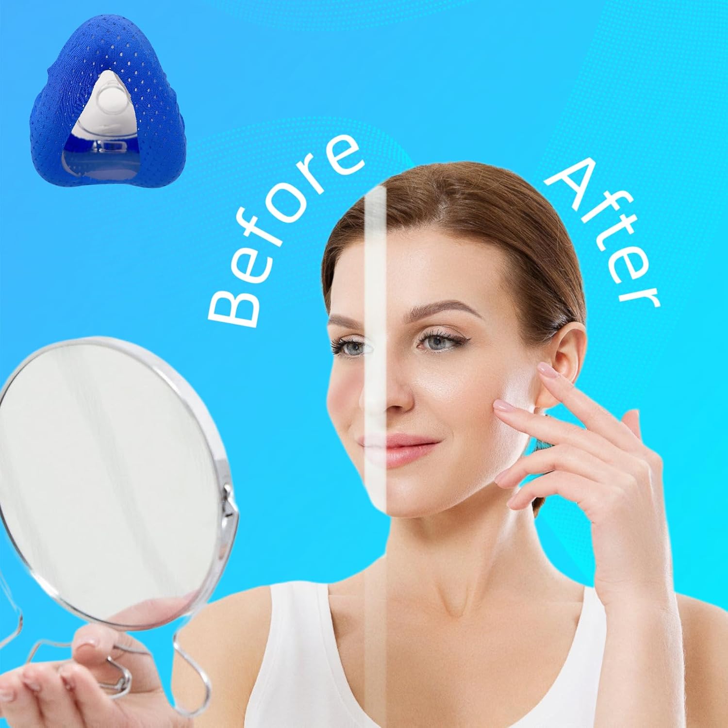 4 Pack CPAP' Mask Liners, Covers for Seal Mask Cushion Comfort Silky CPAP' Mask Covers One Size Fit All Full Face Masks,Improve The Comfort of Wearing The Mask (Blue) - Image 7