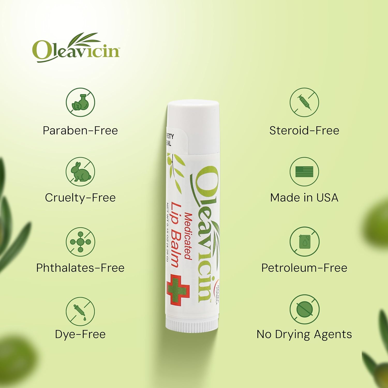 Natural Lip Balm by Oleavicin | Dry Lip Relief | Patented Moisturizing Formula for Chapped Lips | Organic Olive Leaf Extract - Image 4