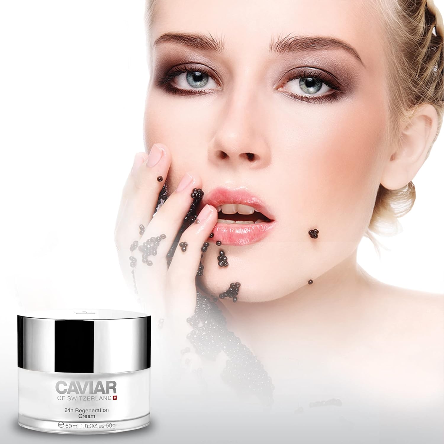 Caviar Face Moisturizer Regenerate Cream - Anti Aging Cream for Aging Spots, Facial Treatment with Hyaluronic Acid & Resveratrol, Facial Moisturizer for Any Type of Skin | (1.6 Oz) - Image 2