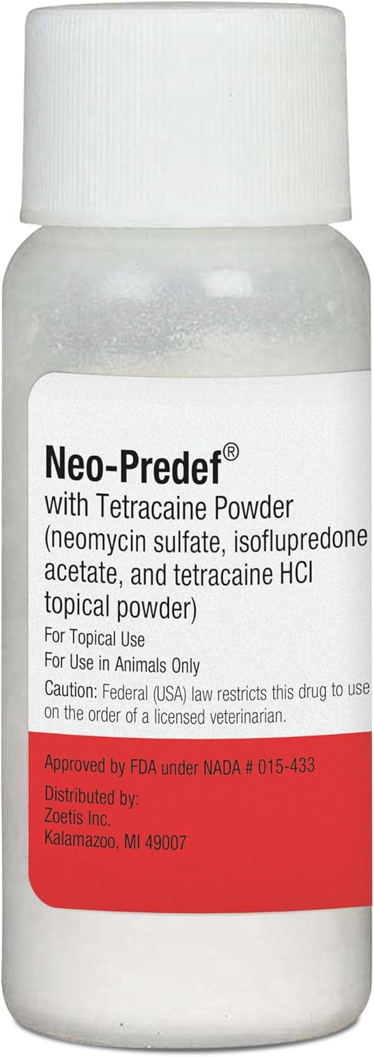 with Tetracaine (neomycin sulfate, isoflupredone Acetate, tetracaine Hydrochloride Topical Powder) for Dogs & Cats, 15 gm
