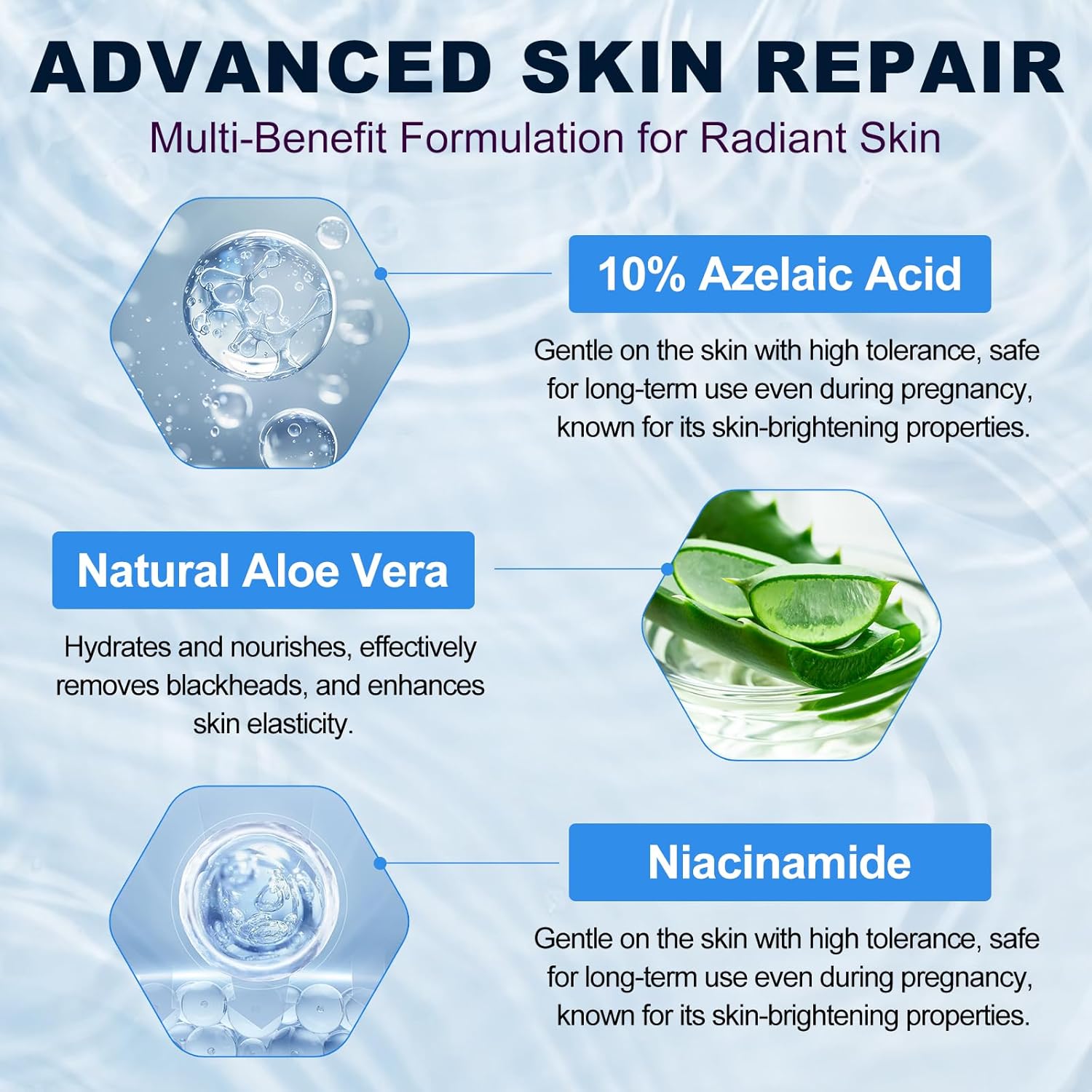 10% Azelaic Acid Cream for Face - Acne Cream for Rosacea Reducing Relief Pimple Breakouts Blackhead Pigmentation and Redness - Azelaic Acid Gel For Facial and Skin Care - Image 5