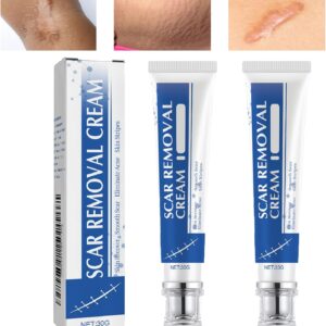 Scar Cream,Silicone Scar Gel,Scar Removal Cream,Scar Silicone Gel,Scar Gel,Scar Cream for Surgical Scars,Stretch Marks and Keloid Bump (2pcs)