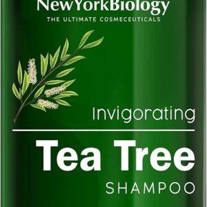 New York Biology Tea Tree Shampoo – Deep Cleanser – Relief for Dandruff and Dry Itchy Scalp – Therapeutic Grade - Helps Promote Hair Growth – 16.9 fl Oz