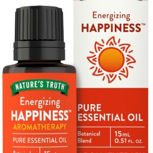 Nature's Truth Happiness Essential Oil | 15 mL | for Diffusers and Aromatherapy | Pure Plant Based, Non-GMO & Gluten Free