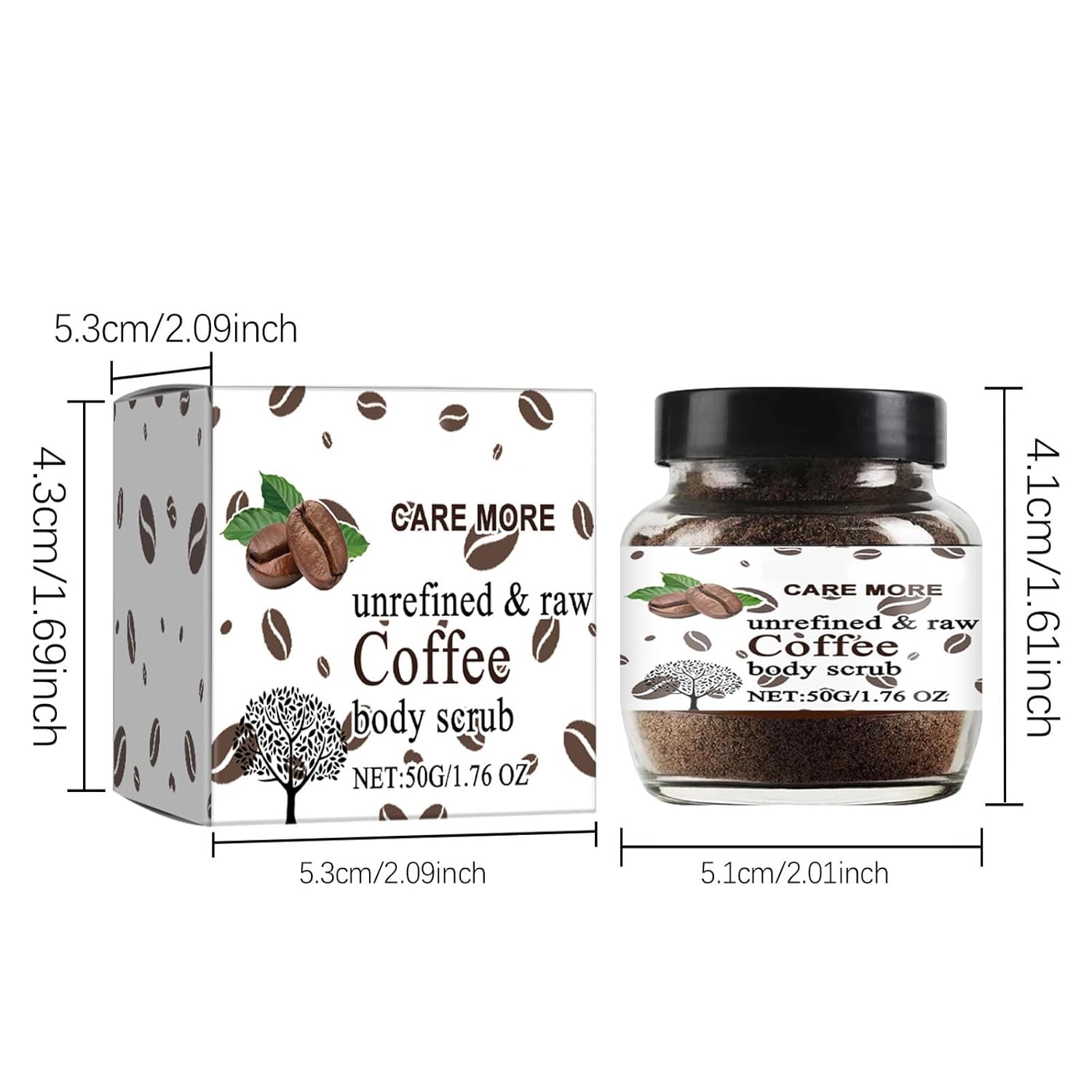 Exfoliating Body Scrub - Coffee Body Scrub with Organic Coffee Extract, for Moisturizing and Exfoliating Skin, Face, Hand, Foot,Great Gifts for Women 1.76 OZ - Image 7