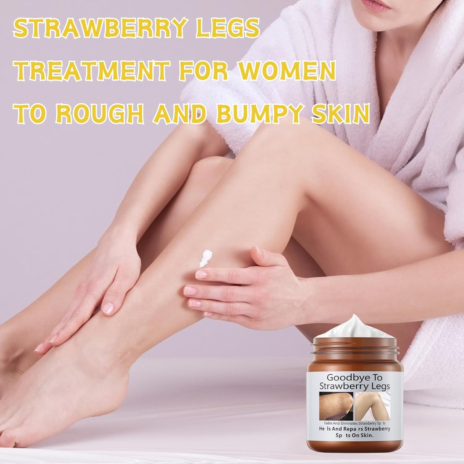 Strawberry Legs Treatment For Women - Kera-tosis Pil-aris Treatment Lotion for Dry Skin - Strawberry Skin Trea-tment Body Moisturizer - Rough and Bumpy Skin Lotion - Straw berry S kin Remover - Image 7