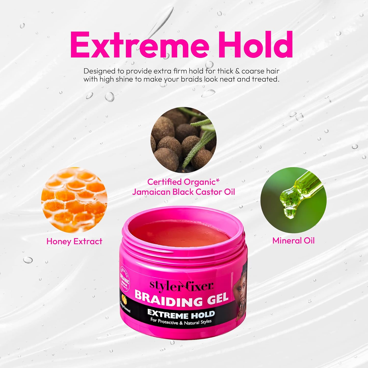Red by Kiss Extreme Hold Braiding Gel for Box Braids and Cornrows, 6 fl. oz - Image 3