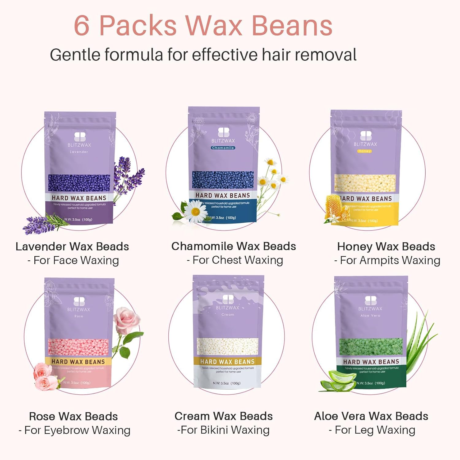 BLITZWAX Hard Wax Warmer Kit for Brazilian and Bikini Waxing, Includes 6 Wax Beads - Image 8