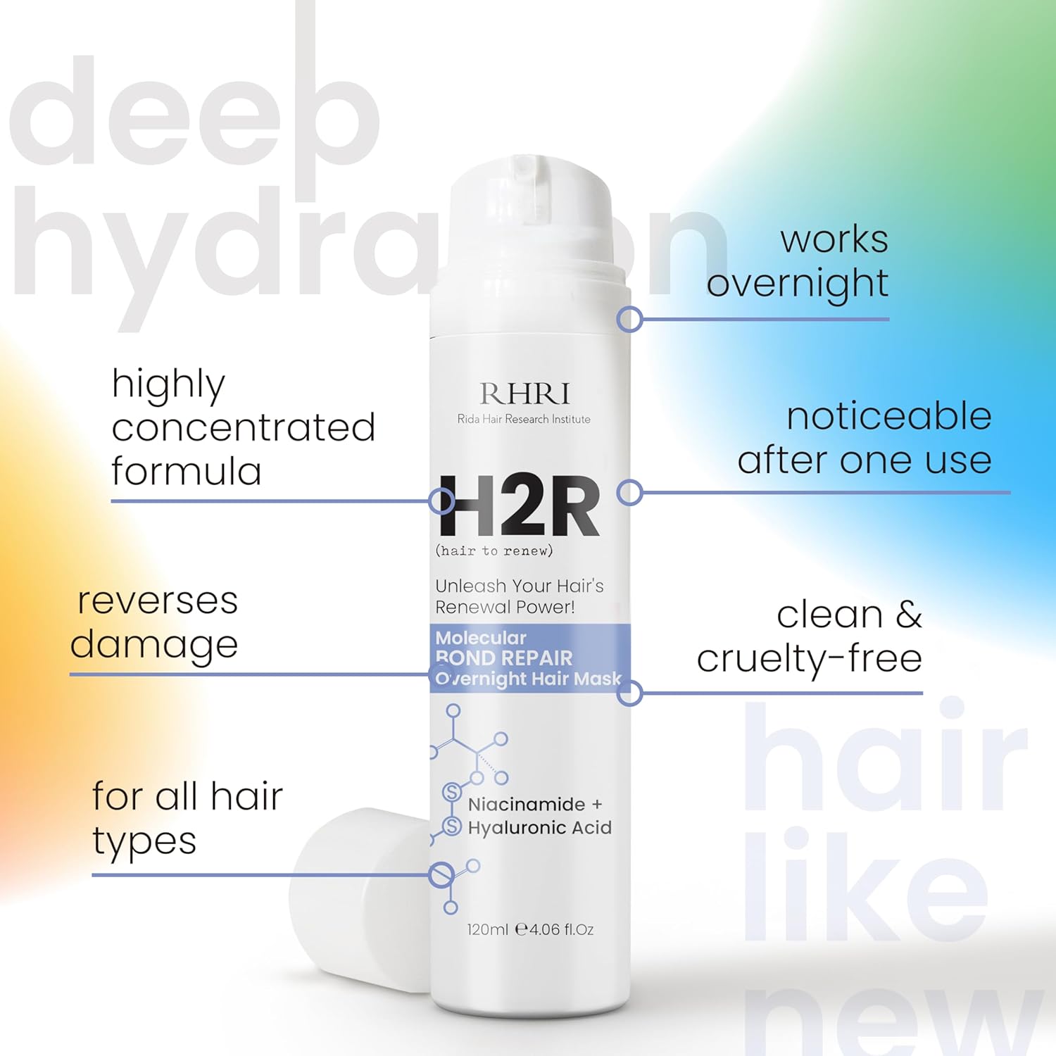 Advanced Molecular Bond Repair Overnight Hair Mask | Hydrating Treatment for Dry, Damaged Hair | Strengthens All Hair Types | Professional Care for Curly Hair and Breakage Repair | Smooth Results - Image 5