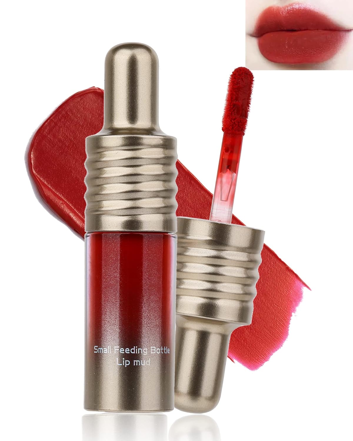Velvet Lip Mud Tinted, Matte Lip Cream Lip Gloss, Velvet Matte Finish, Blendable High-Pigmentation Silky Creamy Texture, Lightweight, Soft Lipstick,Mother's Day Makeup Gift for Women Girl-#05