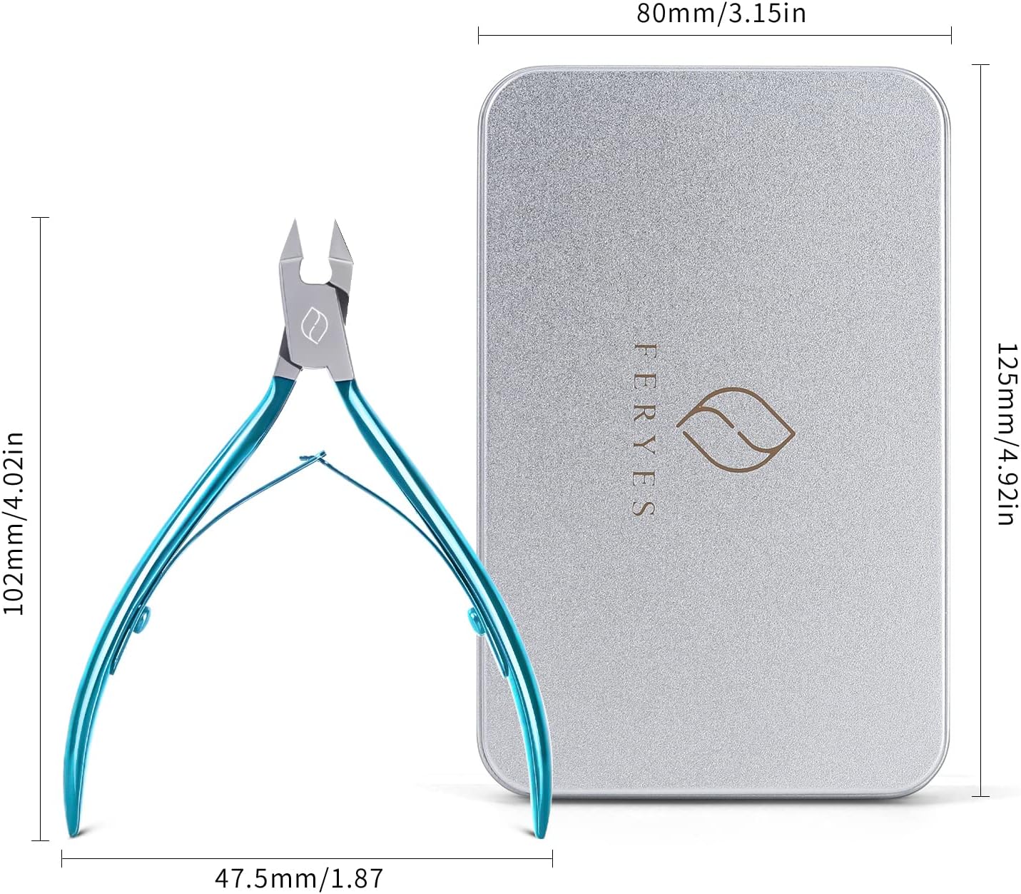 FERYES Toenail Clipper Straight Blade for Ingrown and Thick Nails - Stainless Steel and Sharp Pointed Tip Ingrown Nail Clipper – Wide Jaw Toe Nail Cutter Podiatry Tool - Image 6