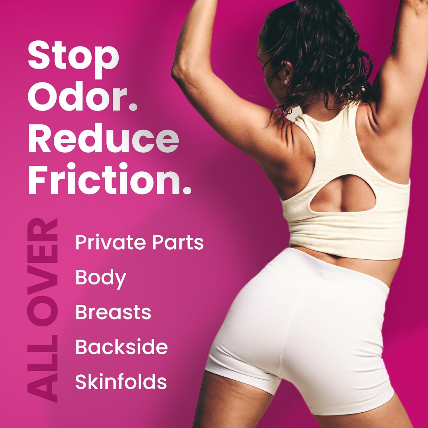 Lady Parts Whole Body Deodorant Lotion For Women | POWDER LOTION for Privates & Body to Stop Odor & Friction | Aluminum Free | CocoVanilla Scent | 4oz - Image 3