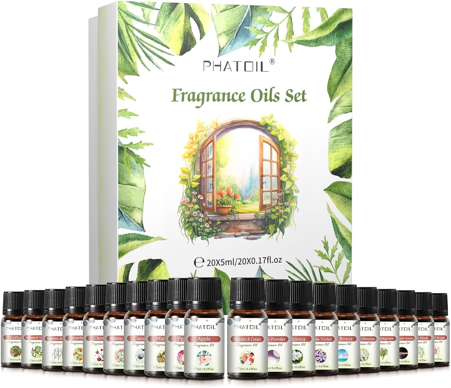 Coconut 20 Piece Premium Fragrance Oil Set 5ml for Humidifier and DIY Candle Making - Image 8