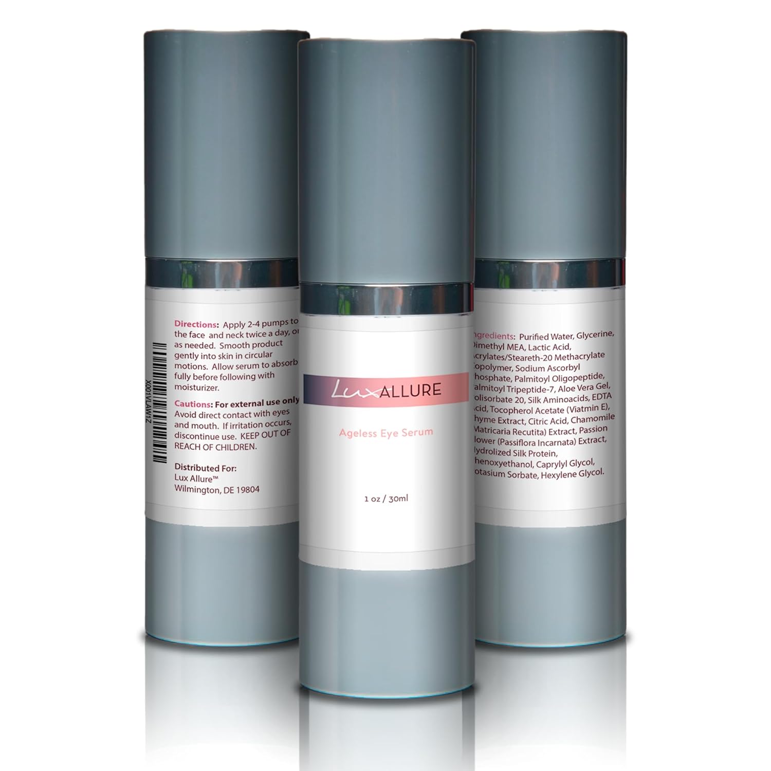 LUX Allure Ageless Eye Serum- Premium Under Eye Treatment- Advanced Anti-Aging Formula Restores Hydration and Youthful Glow to Skin (.5 ounce) - Image 4
