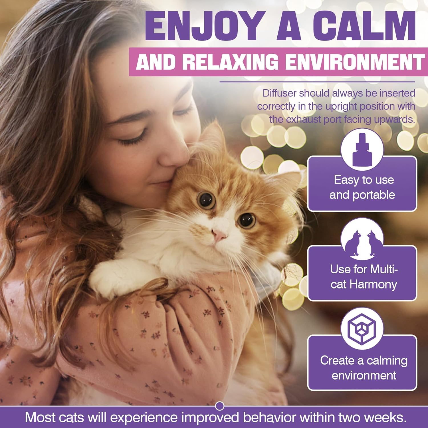 Cat Calming Pheromone Diffuser Refill 6 Pack 48ml for Multicat Homes - Image 6