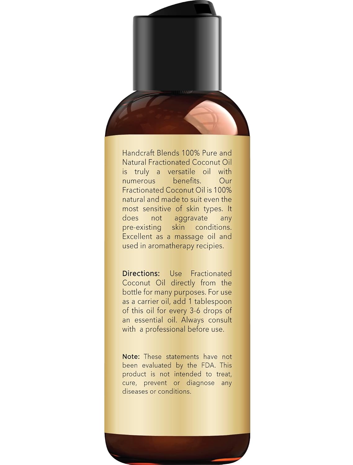 Handcraft Blends Fractionated Coconut Oil - 4 Fl Oz - 100% Pure and Natural - Premium Grade Carrier Oil for Skin and Hair - Hair and Body - Massage - Image 2