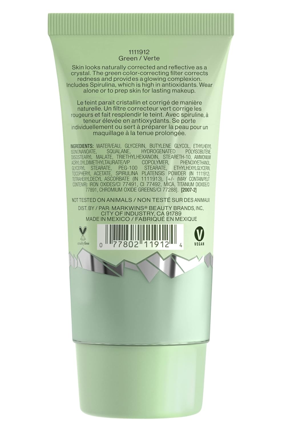 wet n wild Prime Focus Glass Skin Correct Primer Bright Crystal Finish, Green, 0.91 Fl Oz - Image 7