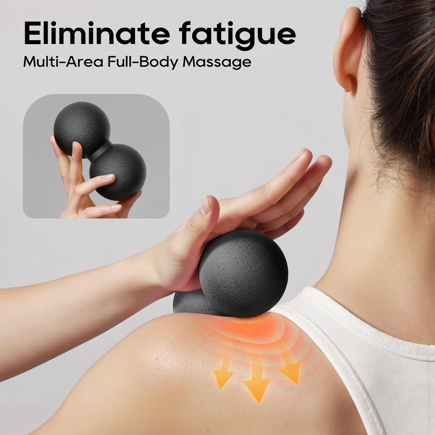 Hard Peanut Massage Ball - Dual Lacrosse Ball for Myofascial Release,Yoga & Deep Tissue Massage,Plantar Fasciitis and Acupoint Pressure Relief - Muscle Relaxer - Image 3