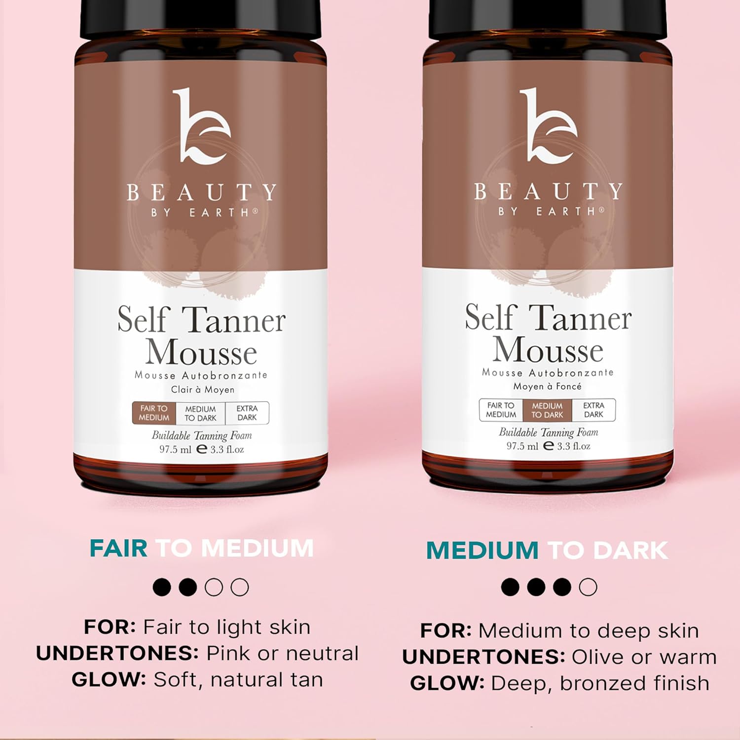 Self Tanner Tanning Mousse Kit - USA Made with Natural & Organic Ingredients, Self Tanner Mousse and Mitt, Tan Kit, Fake Tan Tanning Foam, Medium to Dark, Sunless Tanners Best Sellers - Image 7